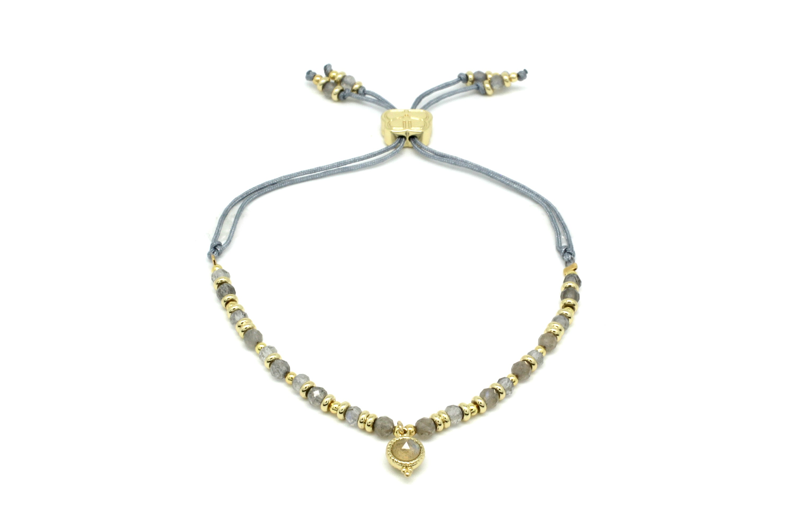 Sense Labradorite Gold Beaded Friendship Bracelet