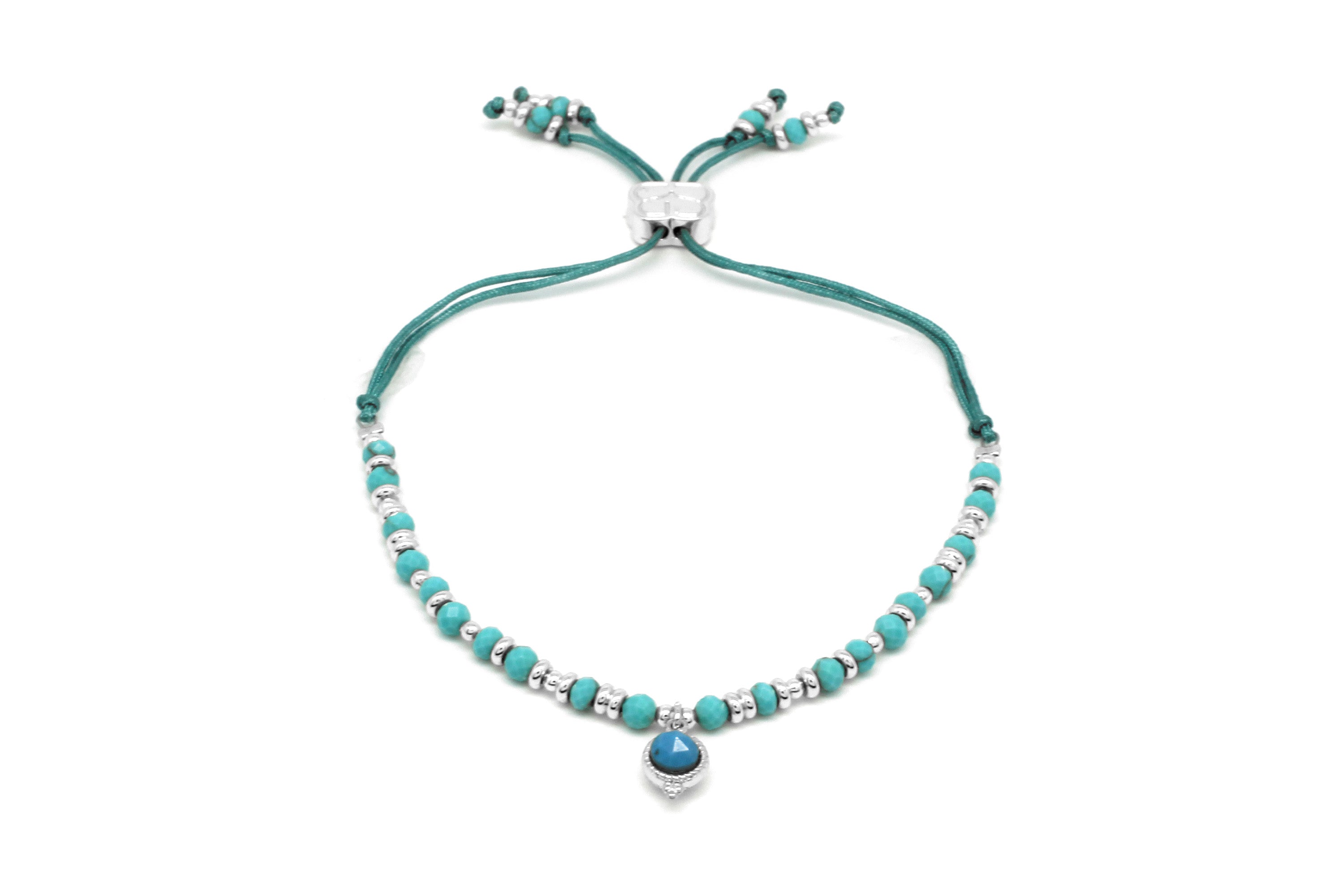 Sense Turquoise Silver Charm Bracelet