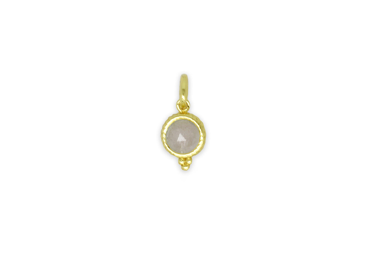 Labradorite Gold Necklace Charm