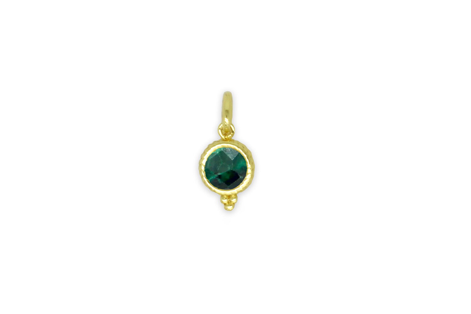 Malachite Gold Necklace Charm