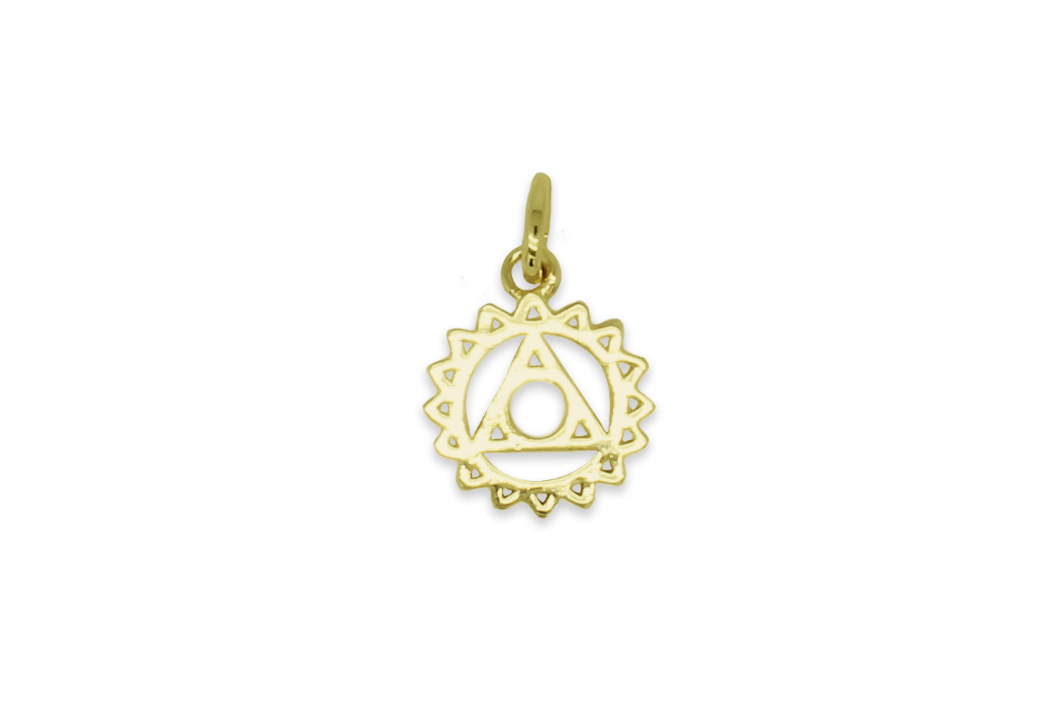 Throat Chakra Gold Necklace Charm