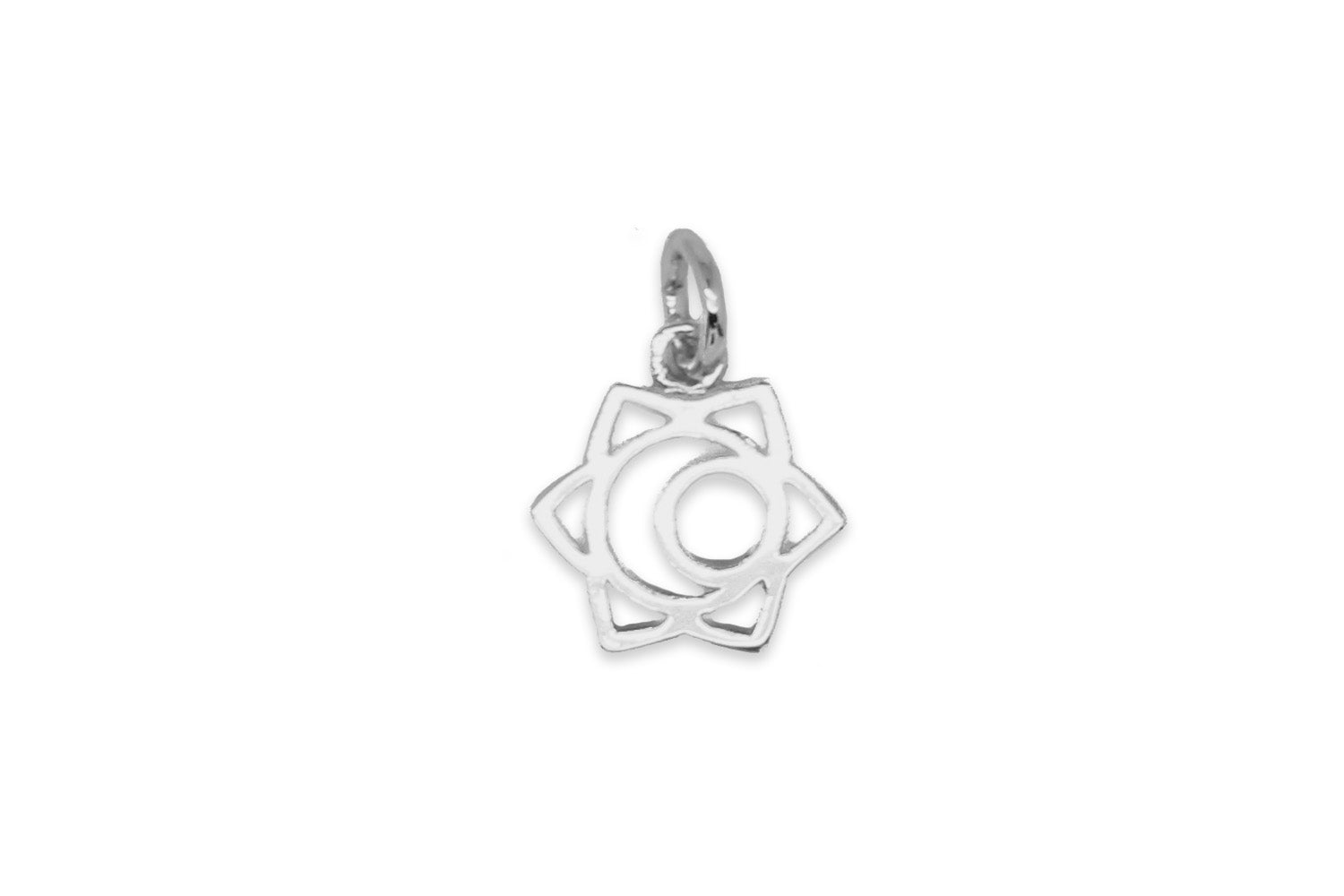 Sacral Chakra Silver Necklace Charm