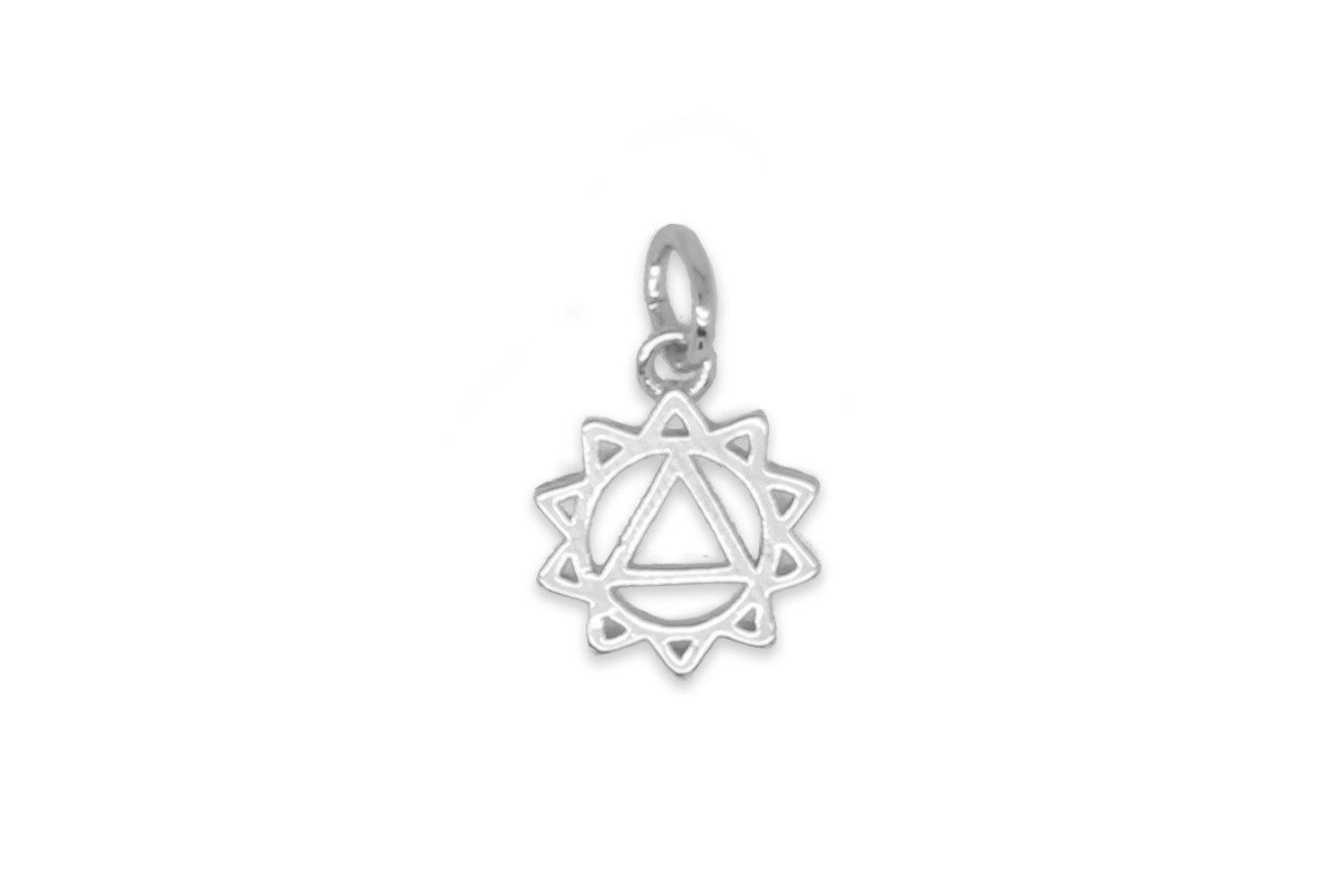 Solar Plexus Chakra Silver Necklace Charm