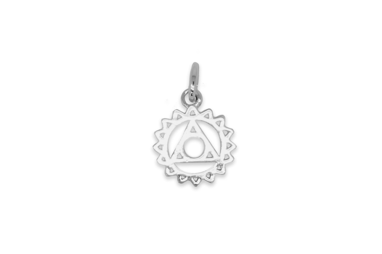 Throat Chakra Silver Necklace Charm