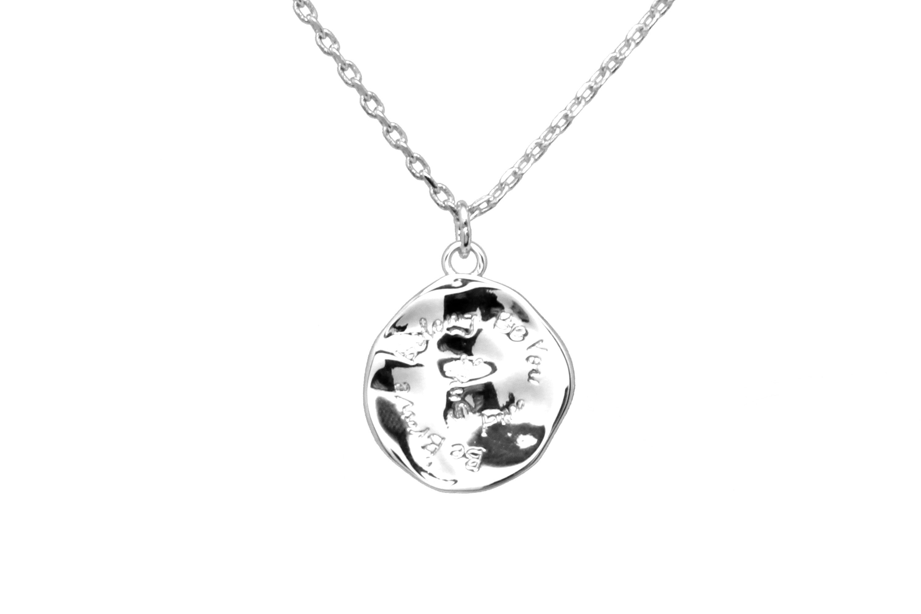 Silver 'Be You' Pendant Necklace