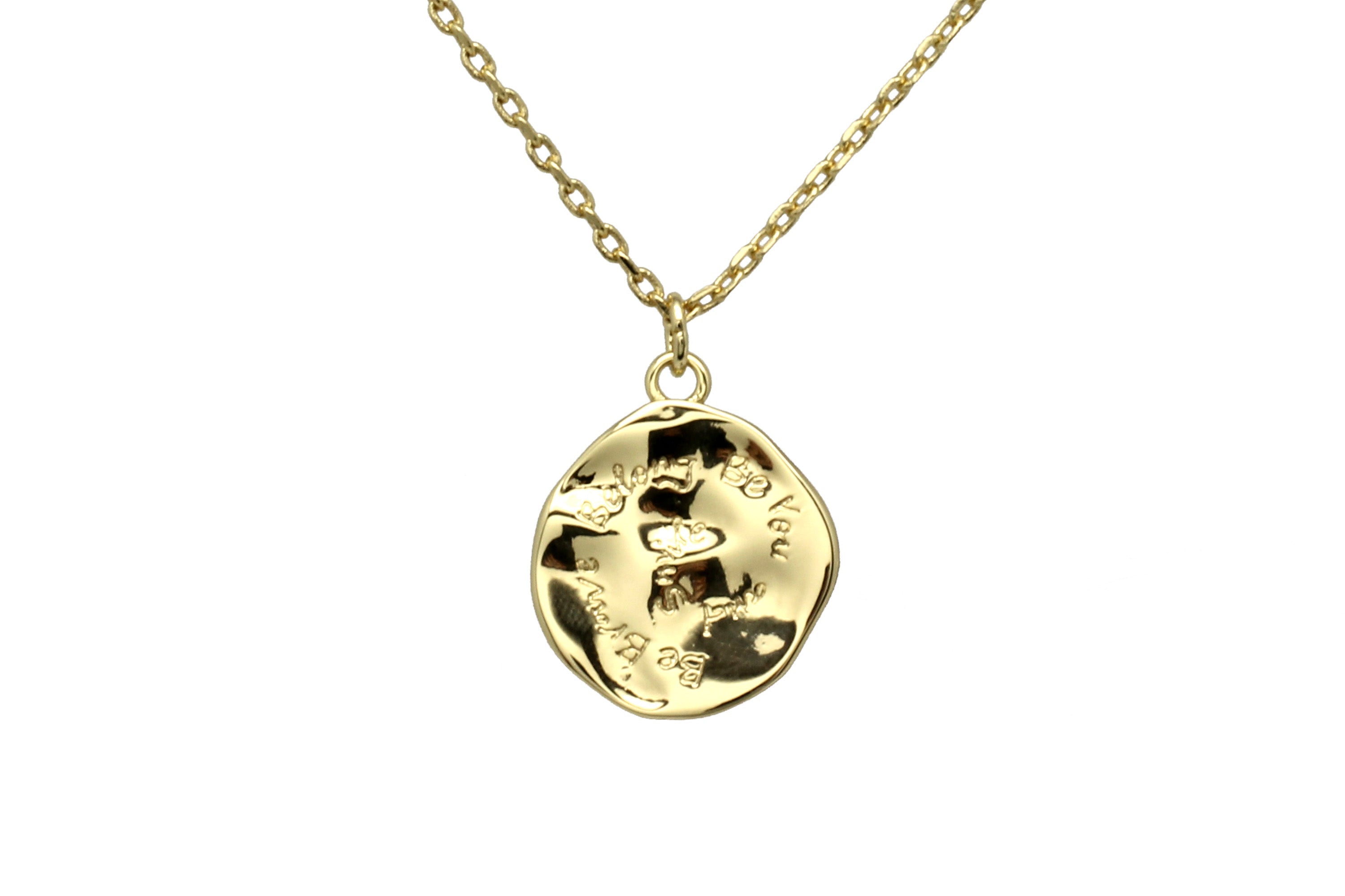 Gold 'Be You' Pendant Necklace