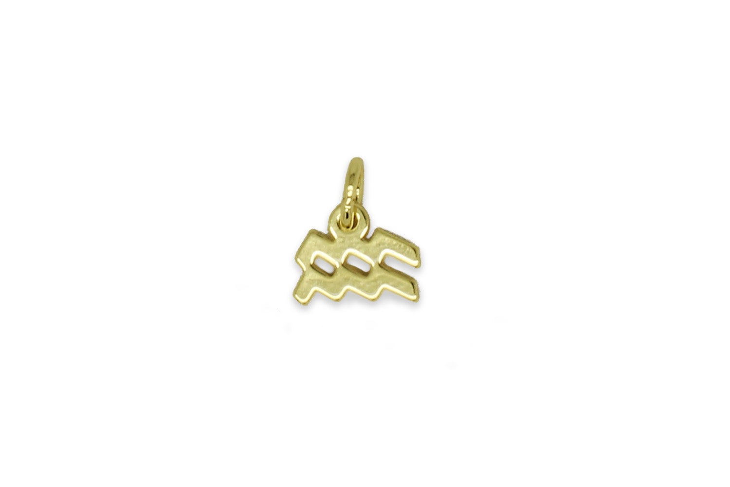 Aquarius Zodiac Gold Necklace Charm