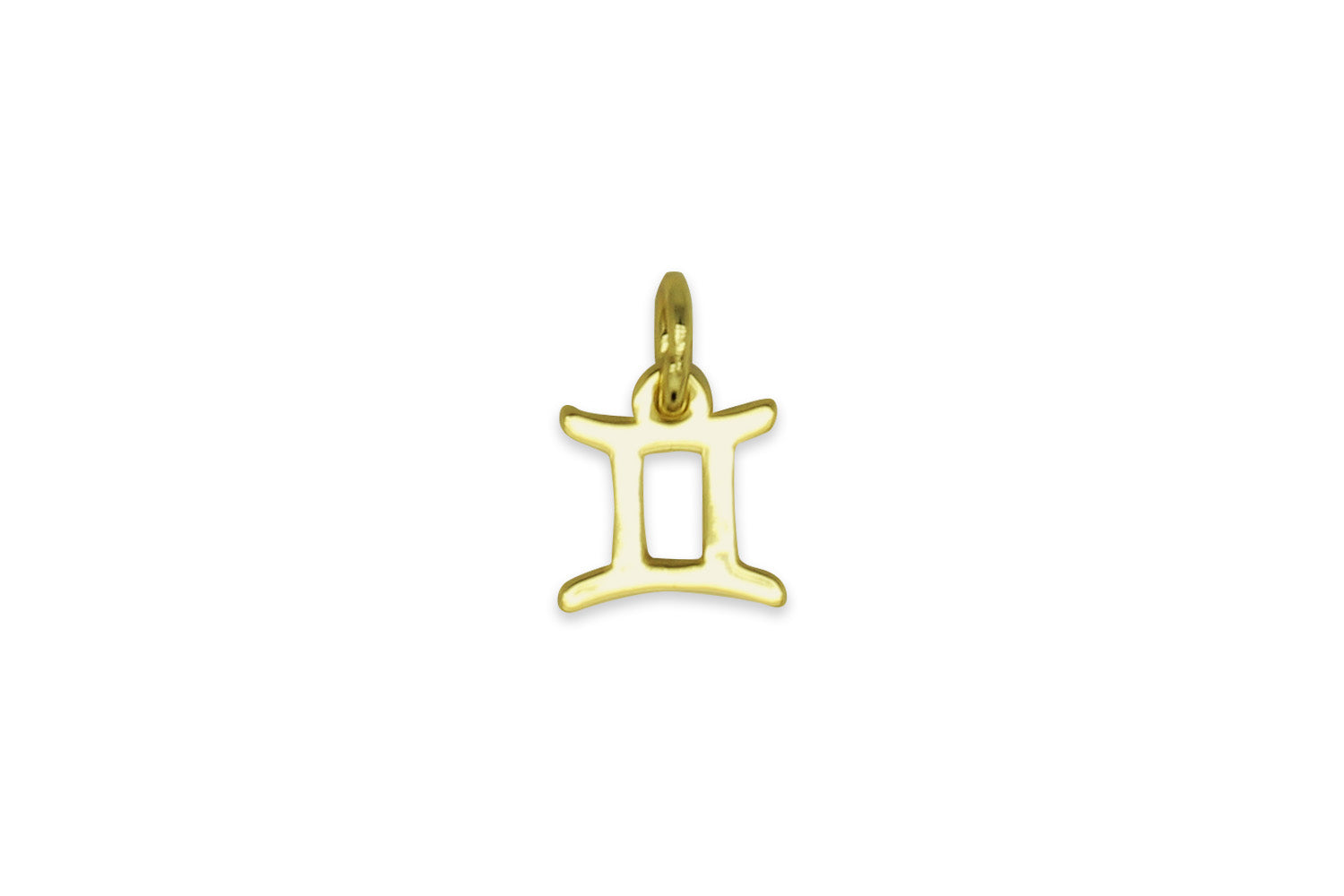 Gemini Zodiac Gold Necklace Charm