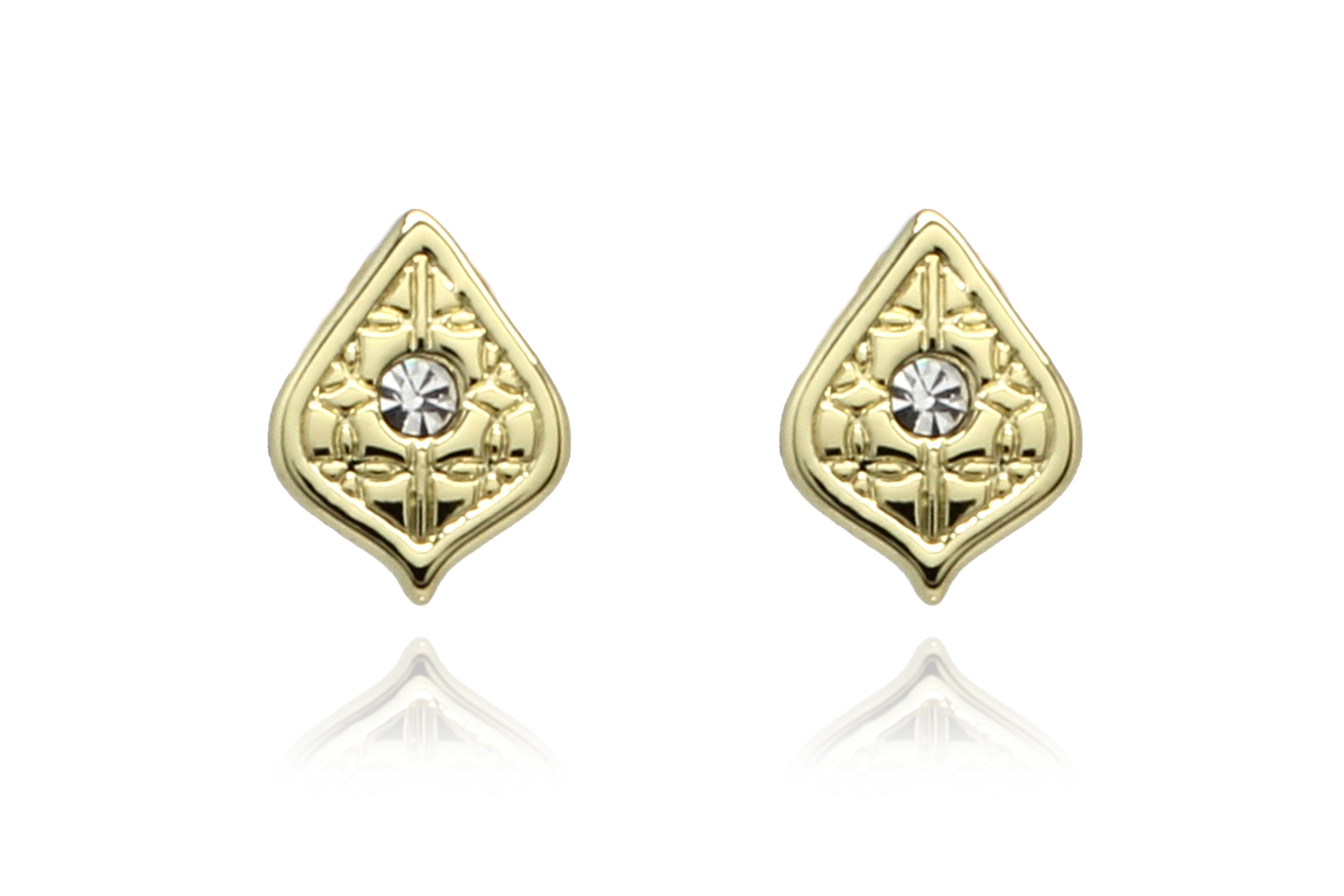 Linden CZ Gold Stud Earring