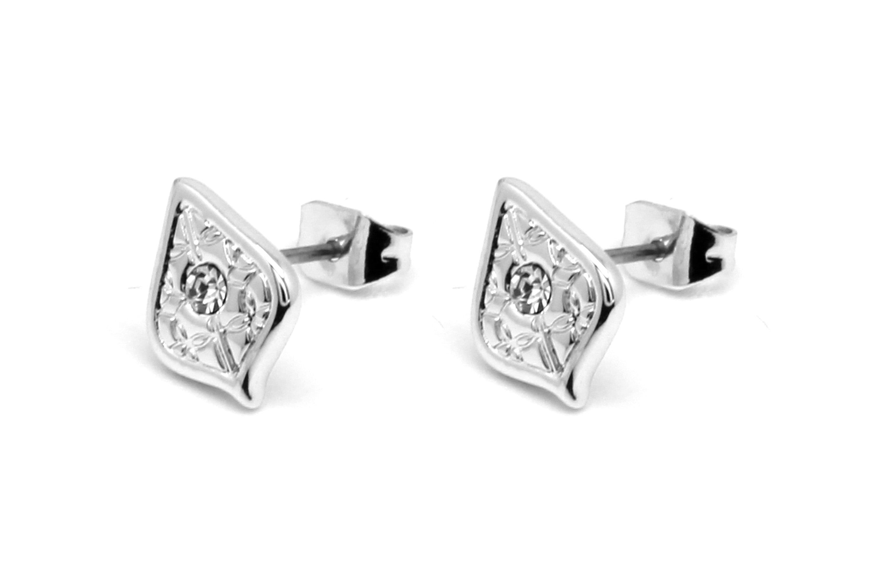 Linden CZ Silver Stud Earring