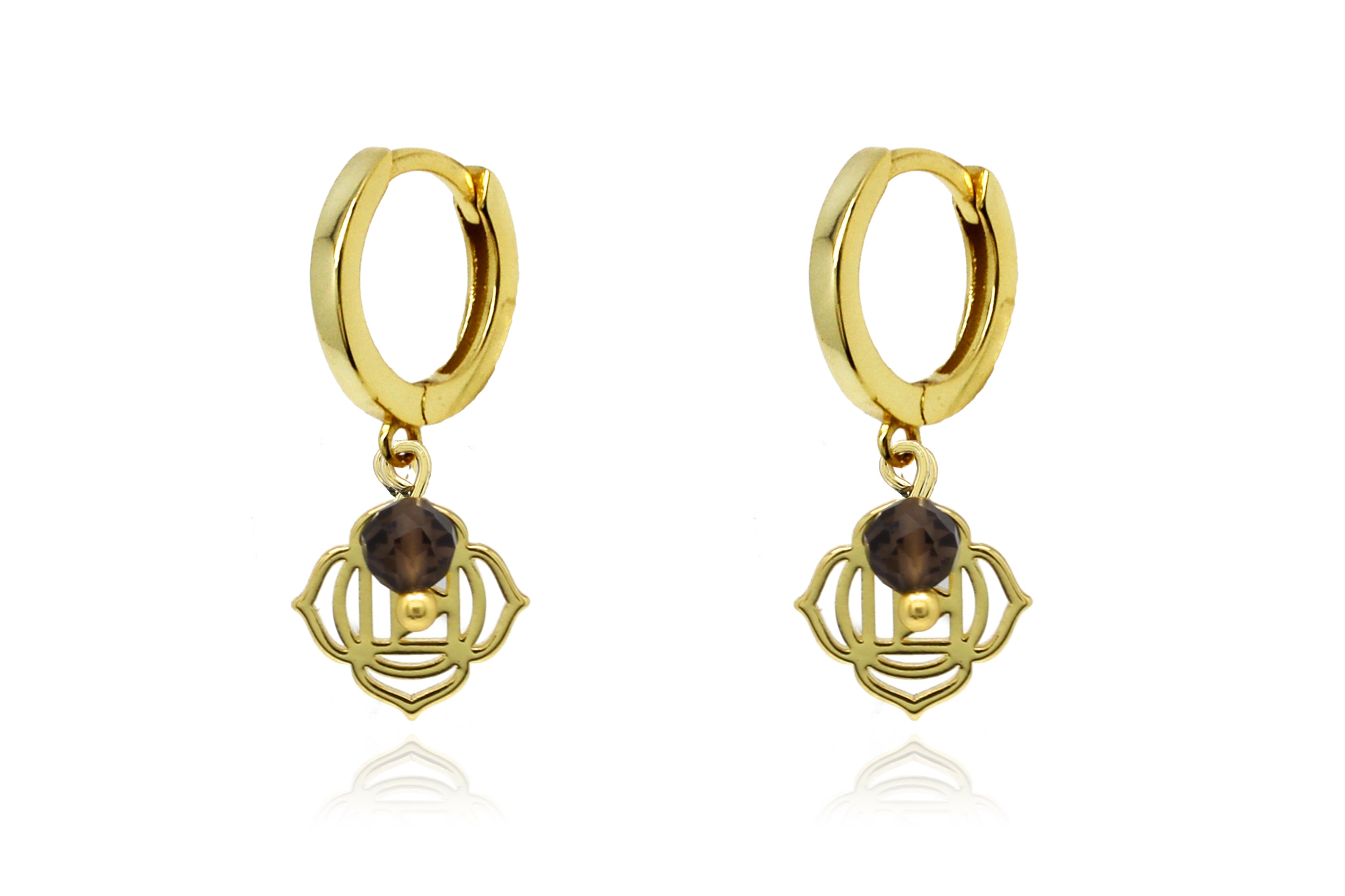 Root Chakra Gold Hoop Earring