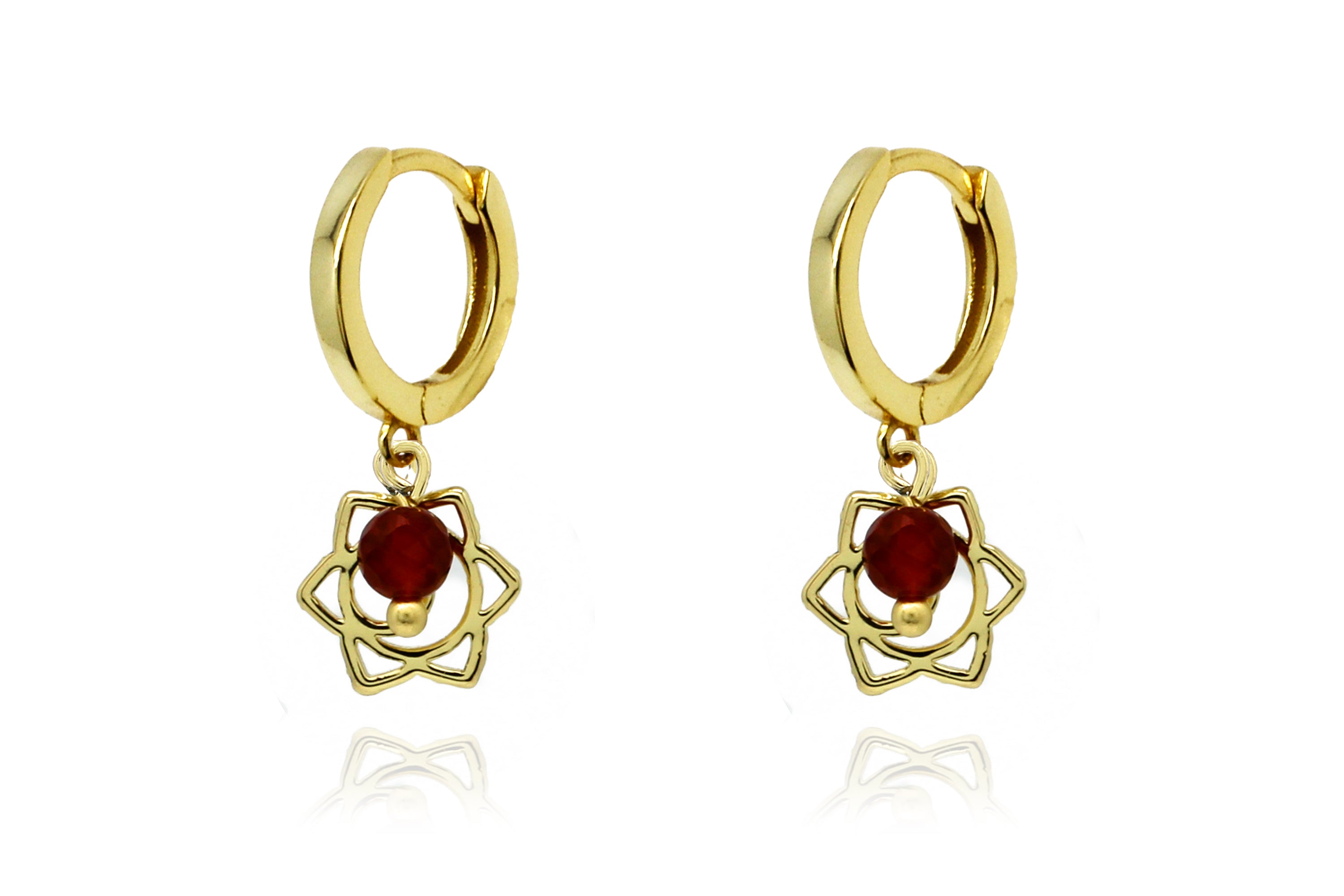 Sacral Chakra Gold Hoop Earring