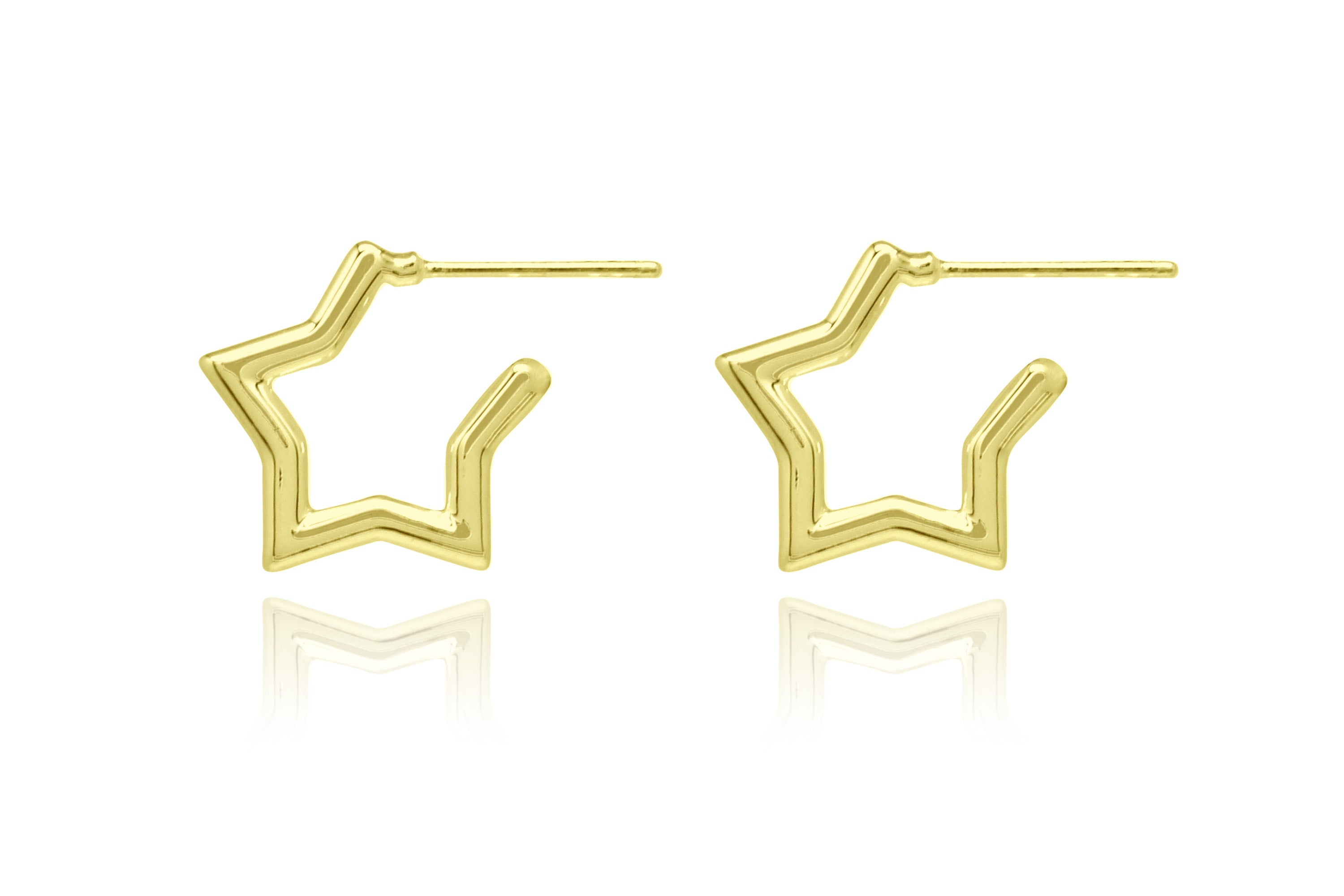 Quasar Gold Star Shaped Earring