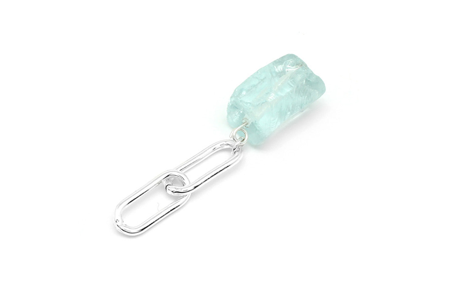 2 Link Silver Stone Extender Aqua