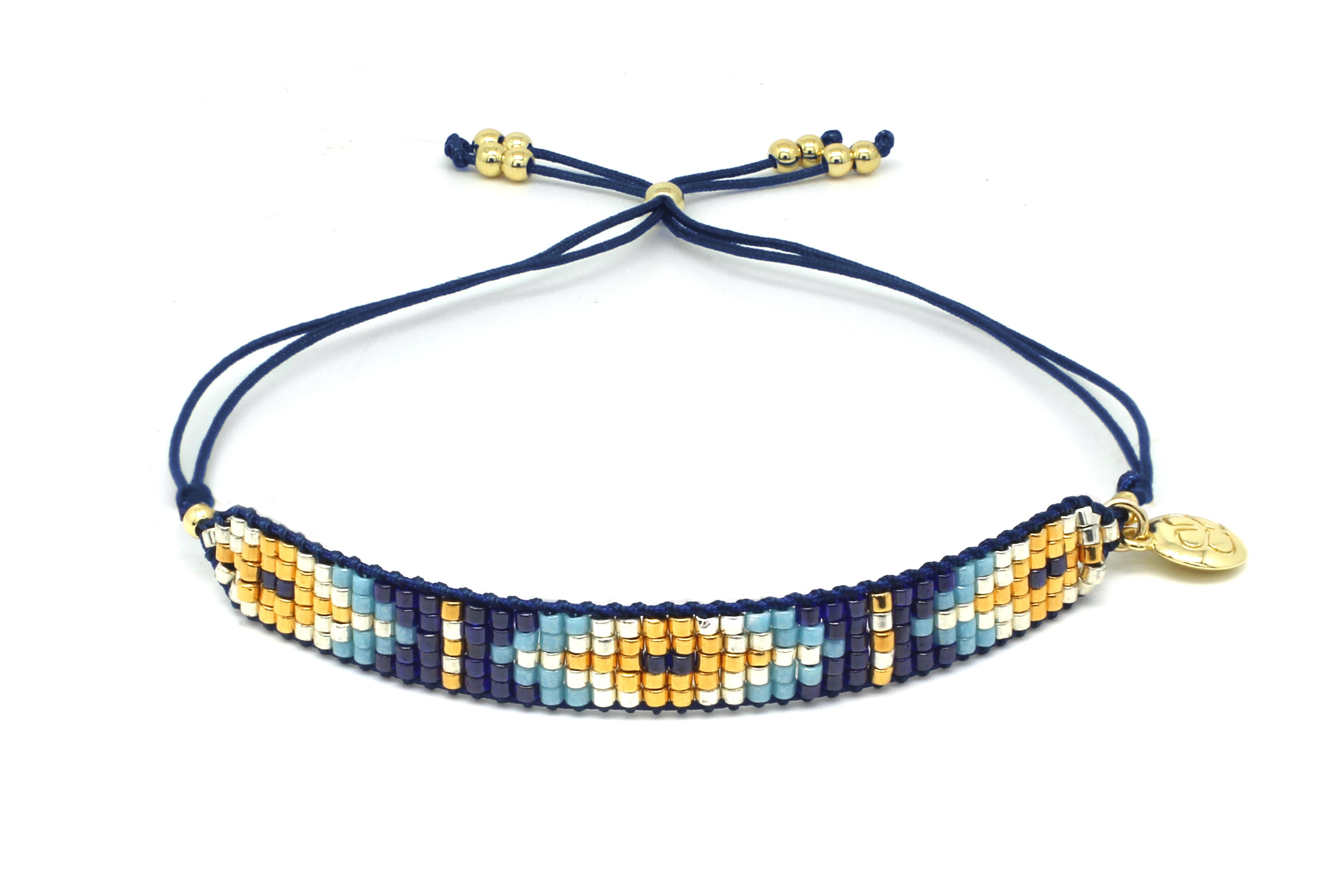 Starlight Navy Beaded Friendship Bracelet