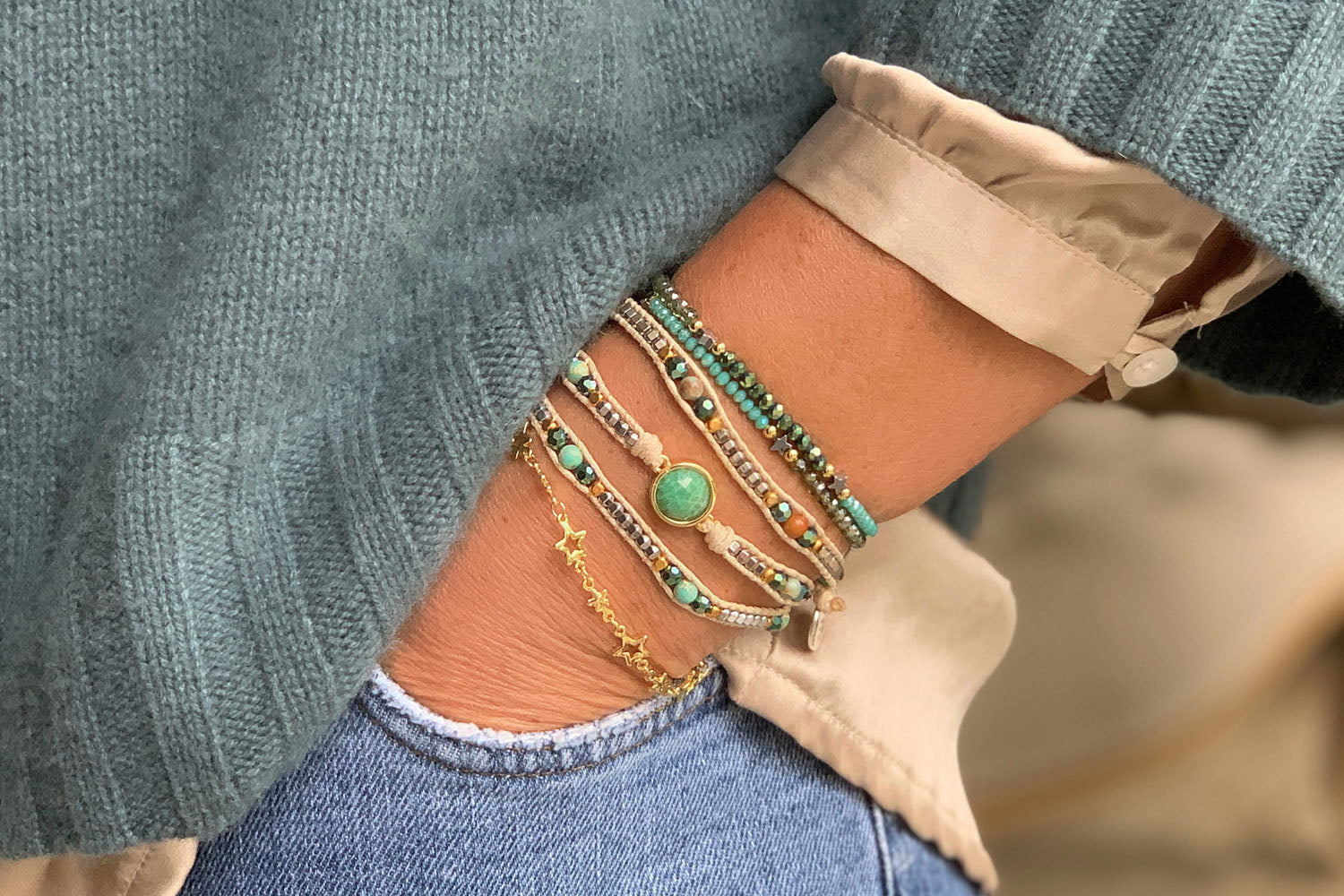 Nerine II Stretchy Wrap Bracelet