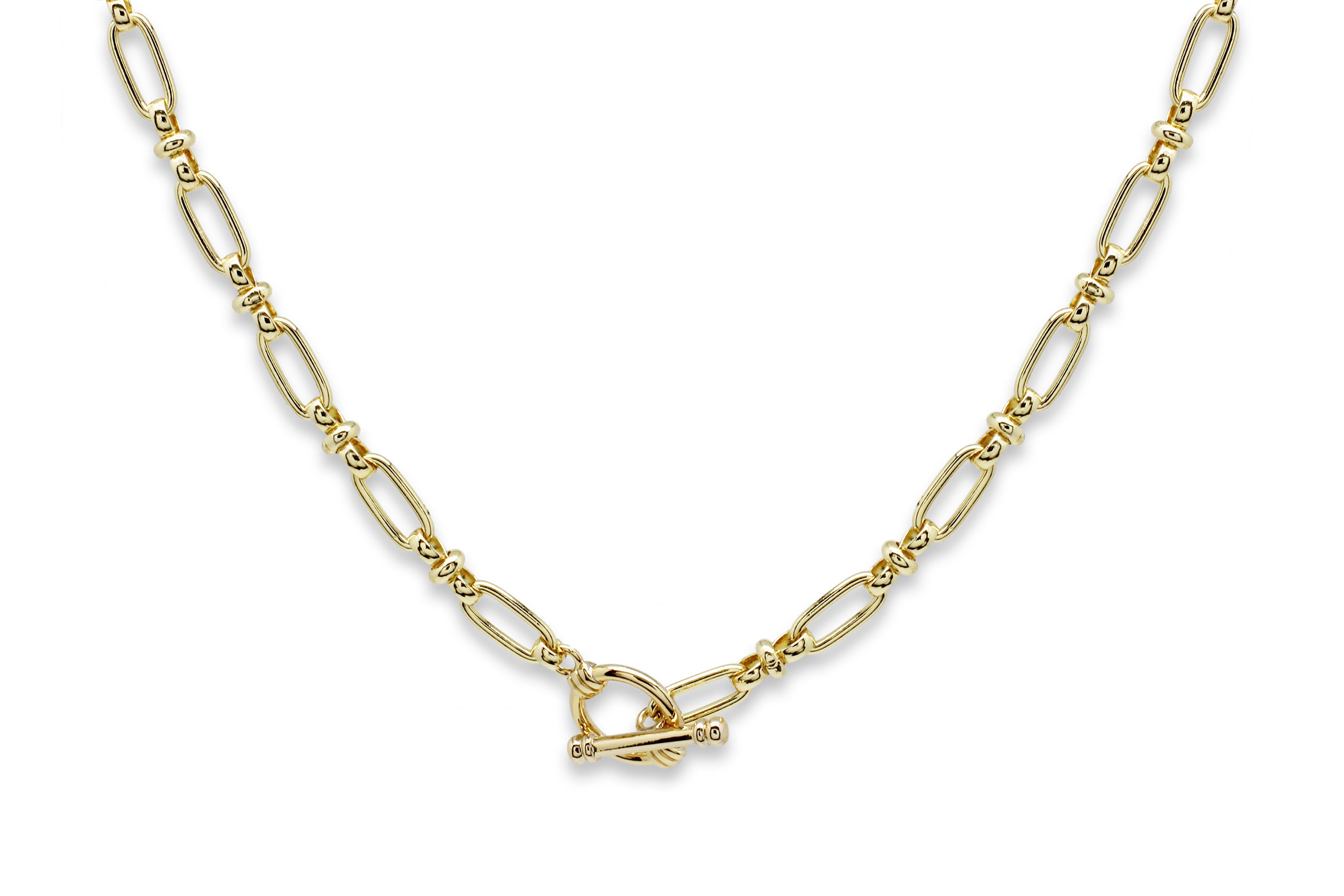 Cetus Gold T-Bar Chain Necklace