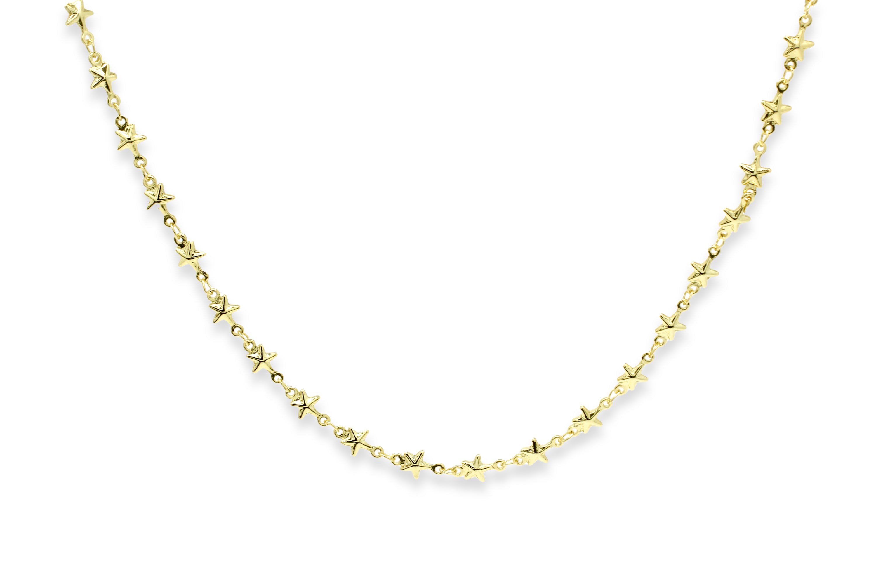 Delos Multi Star Gold Necklace