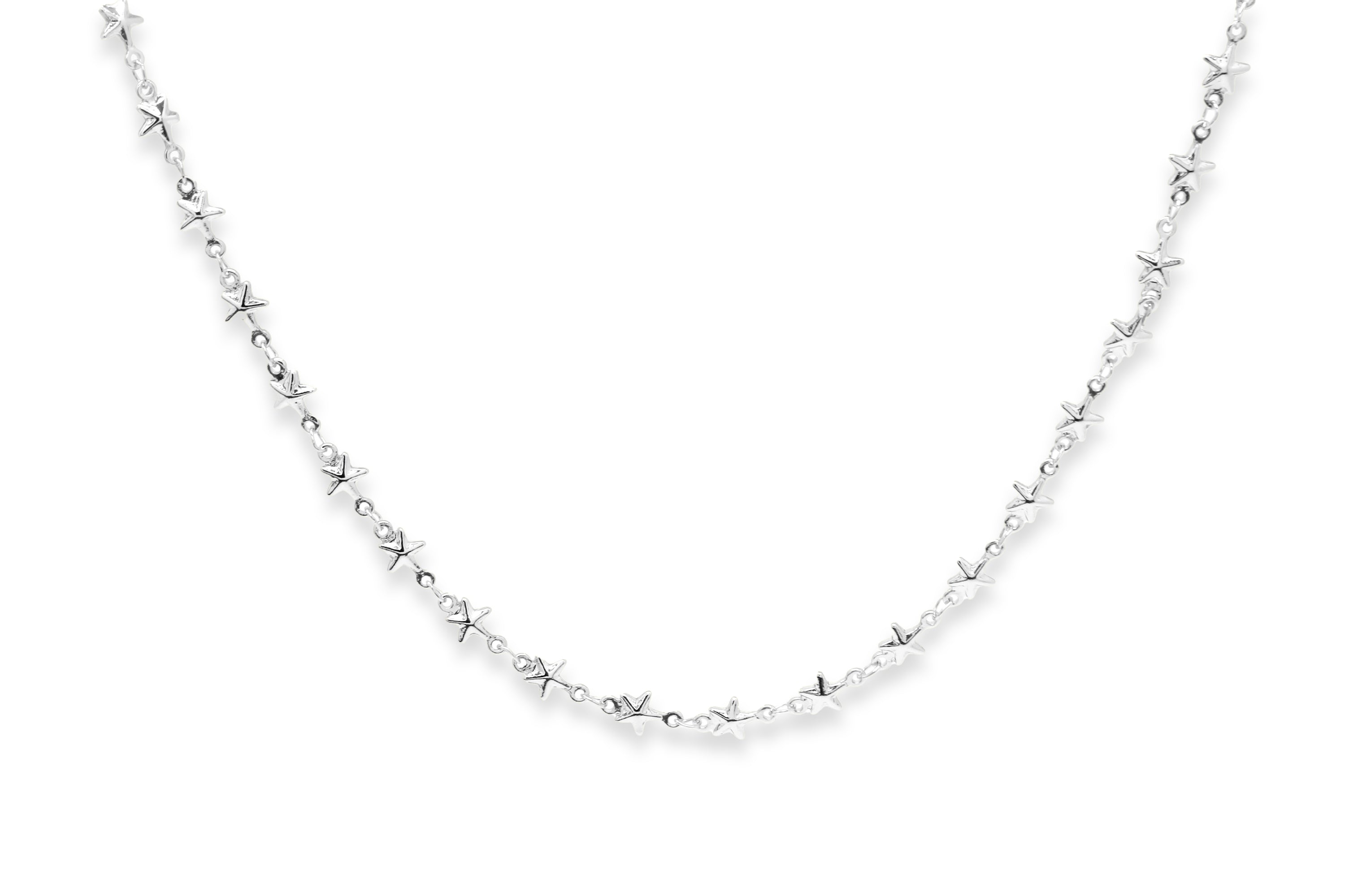 Delos Multi Star Silver Necklace