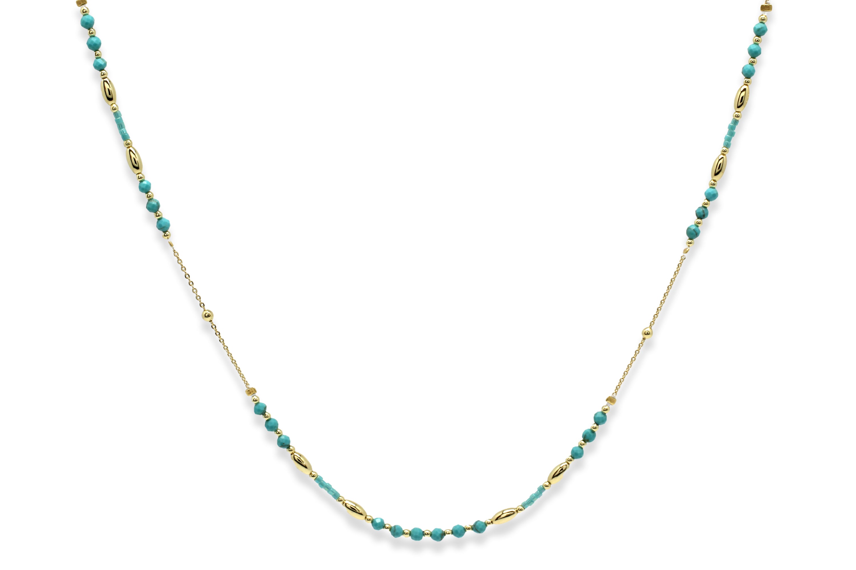 Horus Turquoise Gold Gemstone necklace