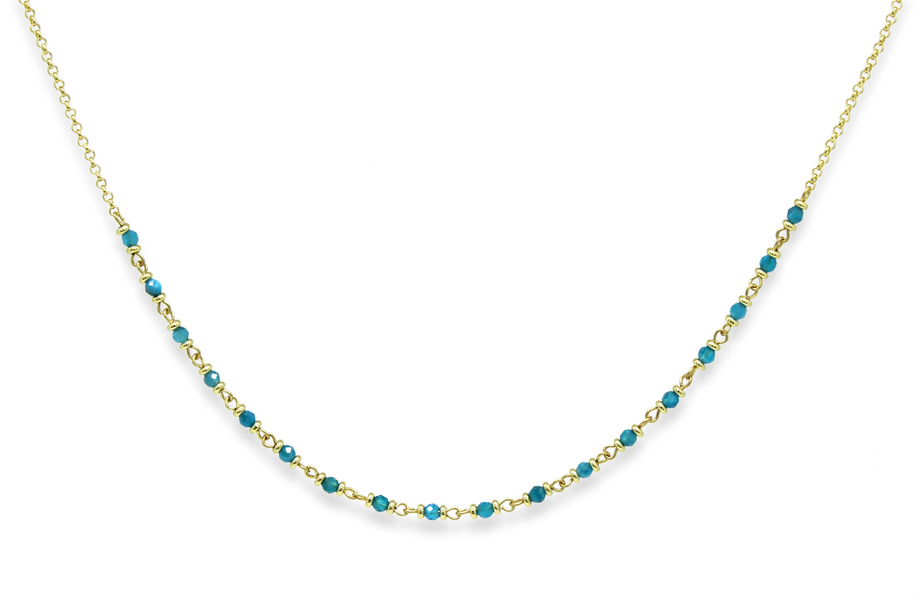 Panacea Apatite Gold Gemstone Necklace