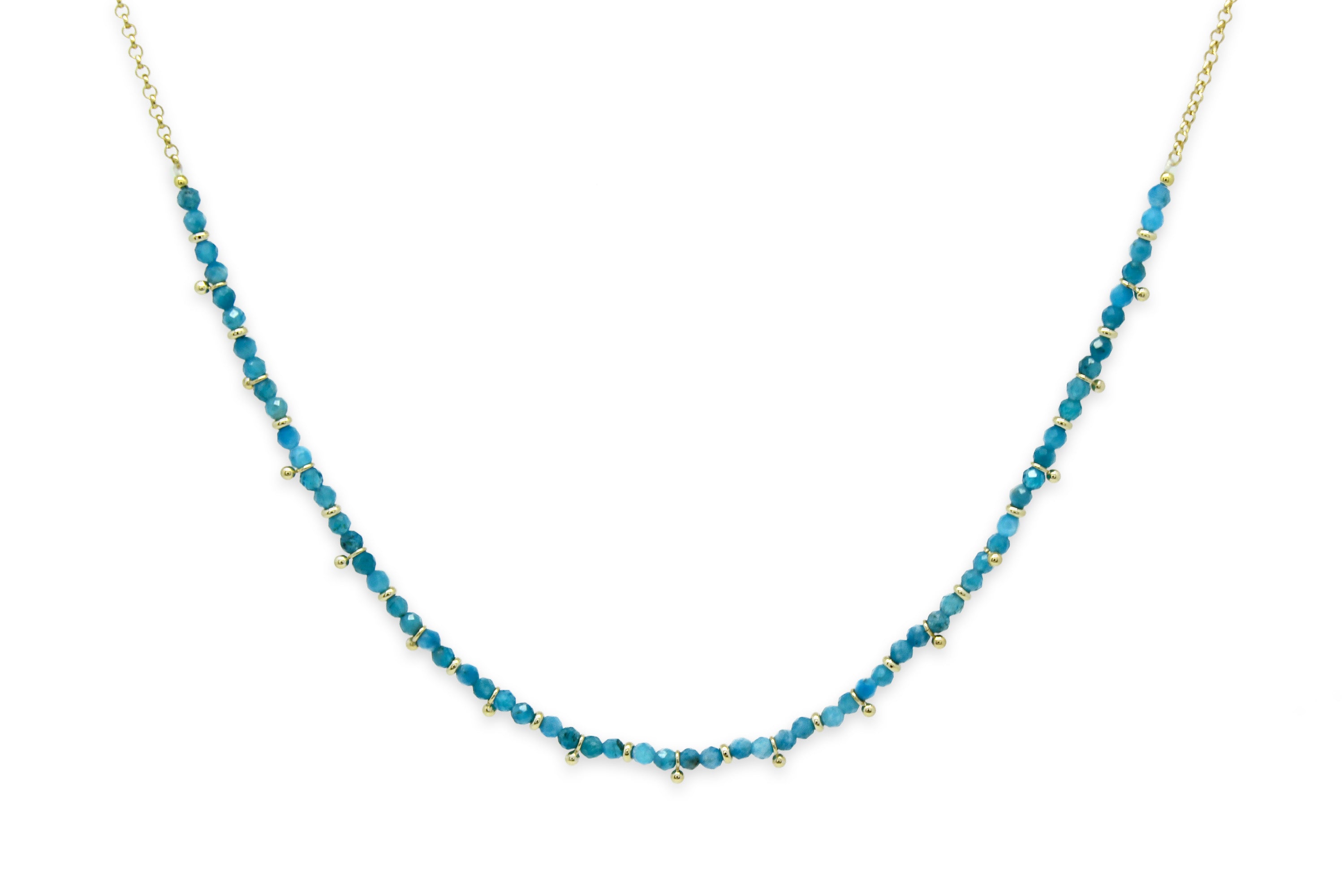 Salus Apatite Gemstone Gold Necklace