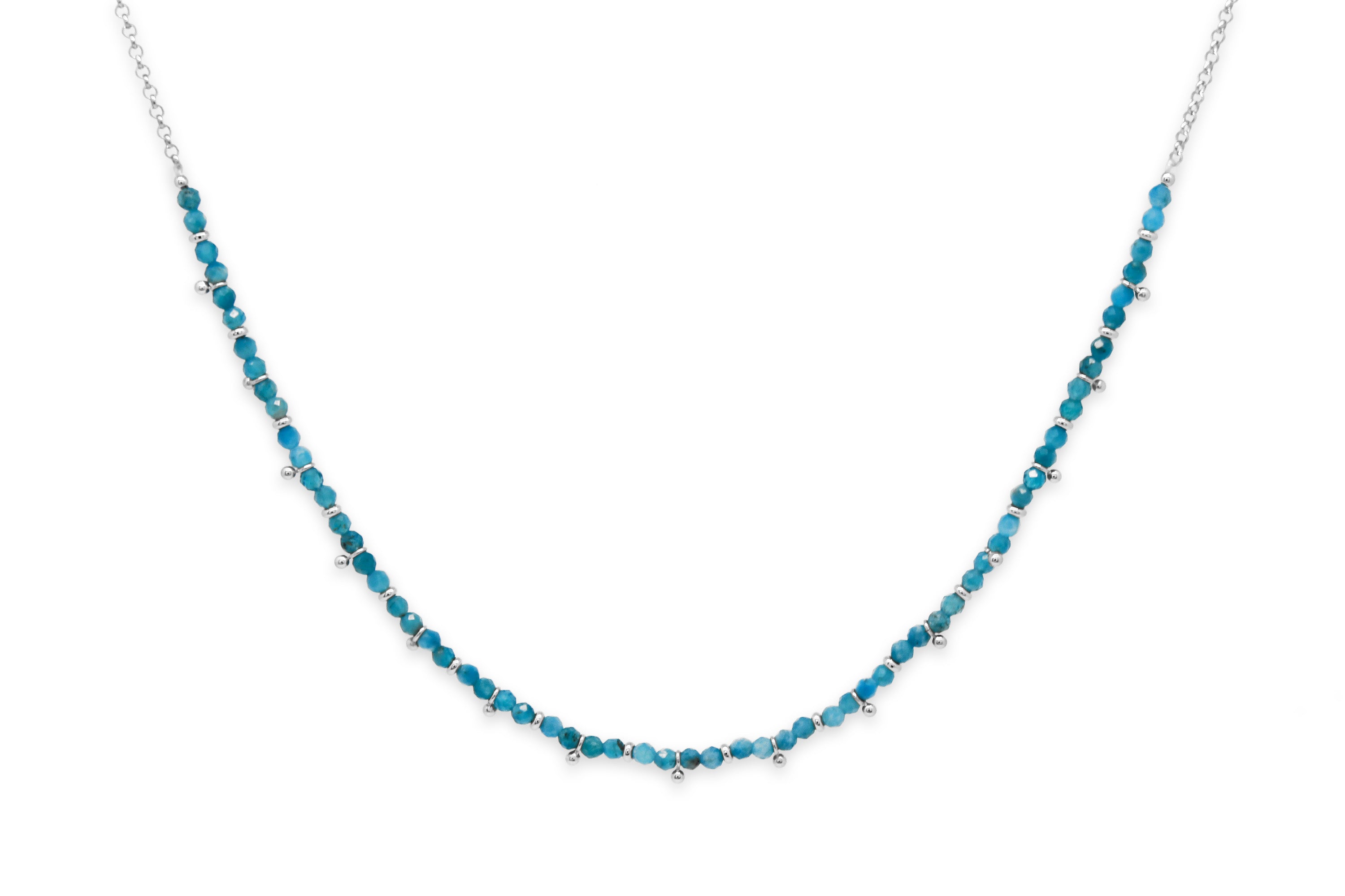 Salus Apatite Gemstone Silver Necklace