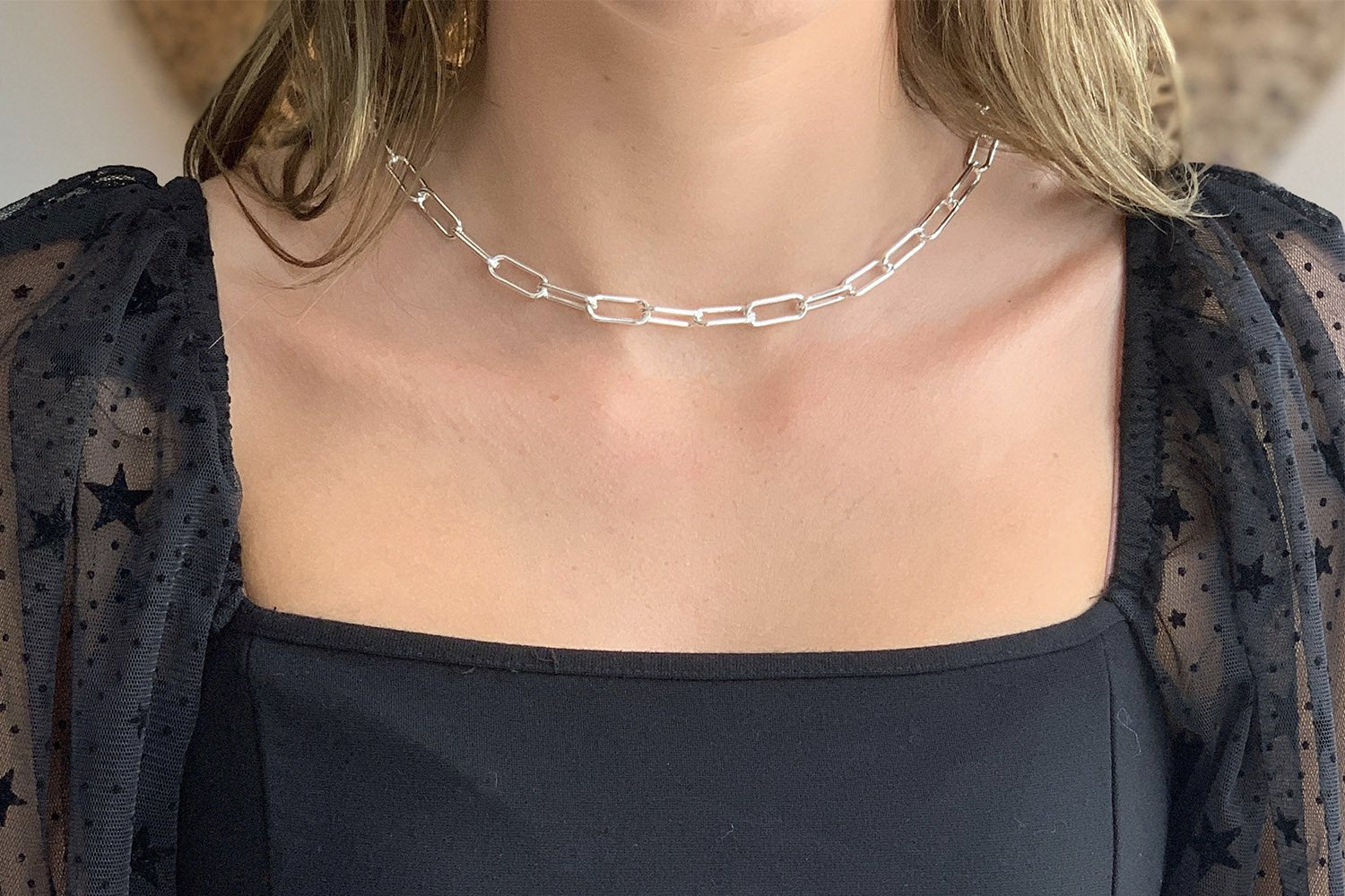 Notus Silver Chunky Chain Medium Length Necklace