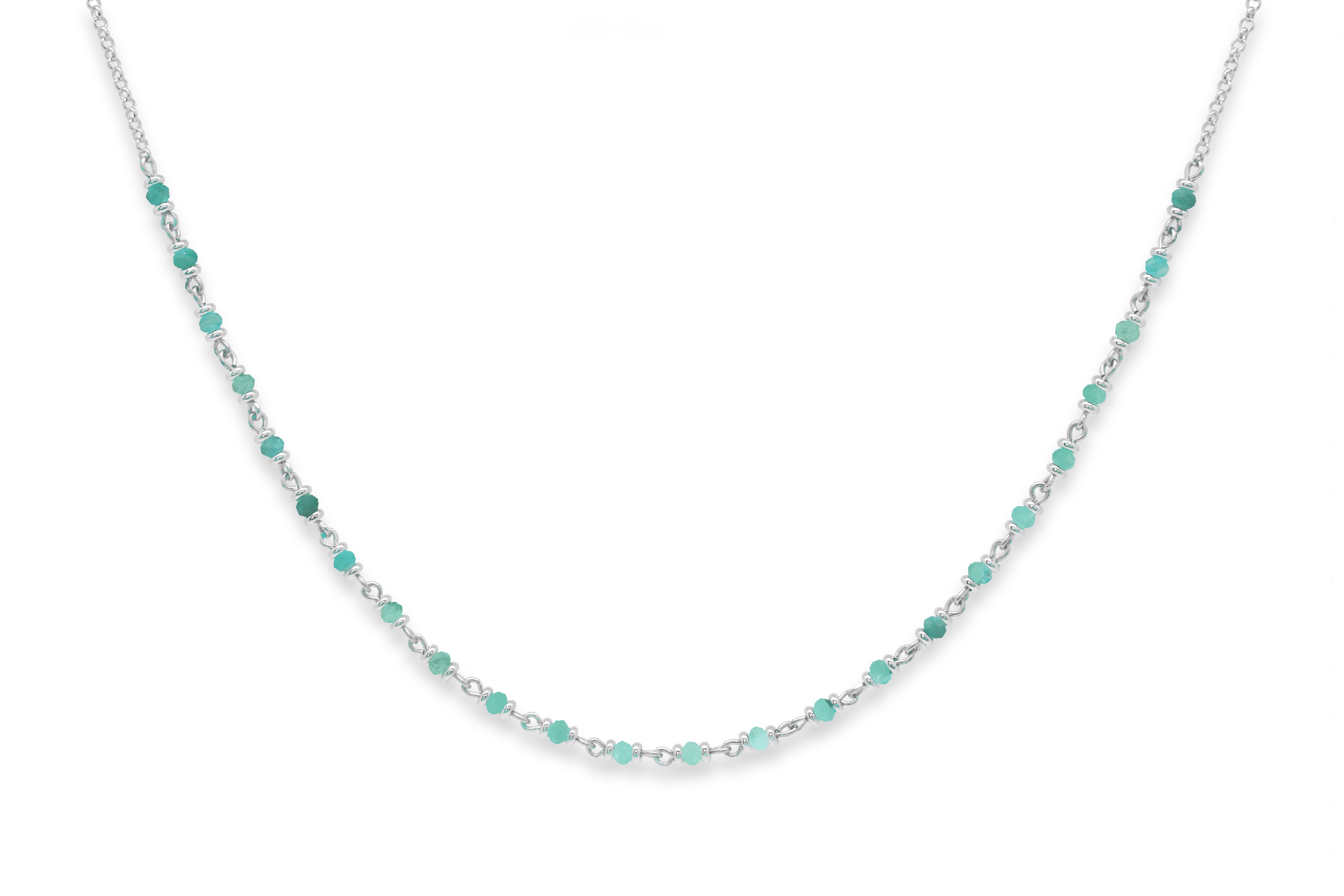 Panacea Amazonite Silver Gemstone Necklace