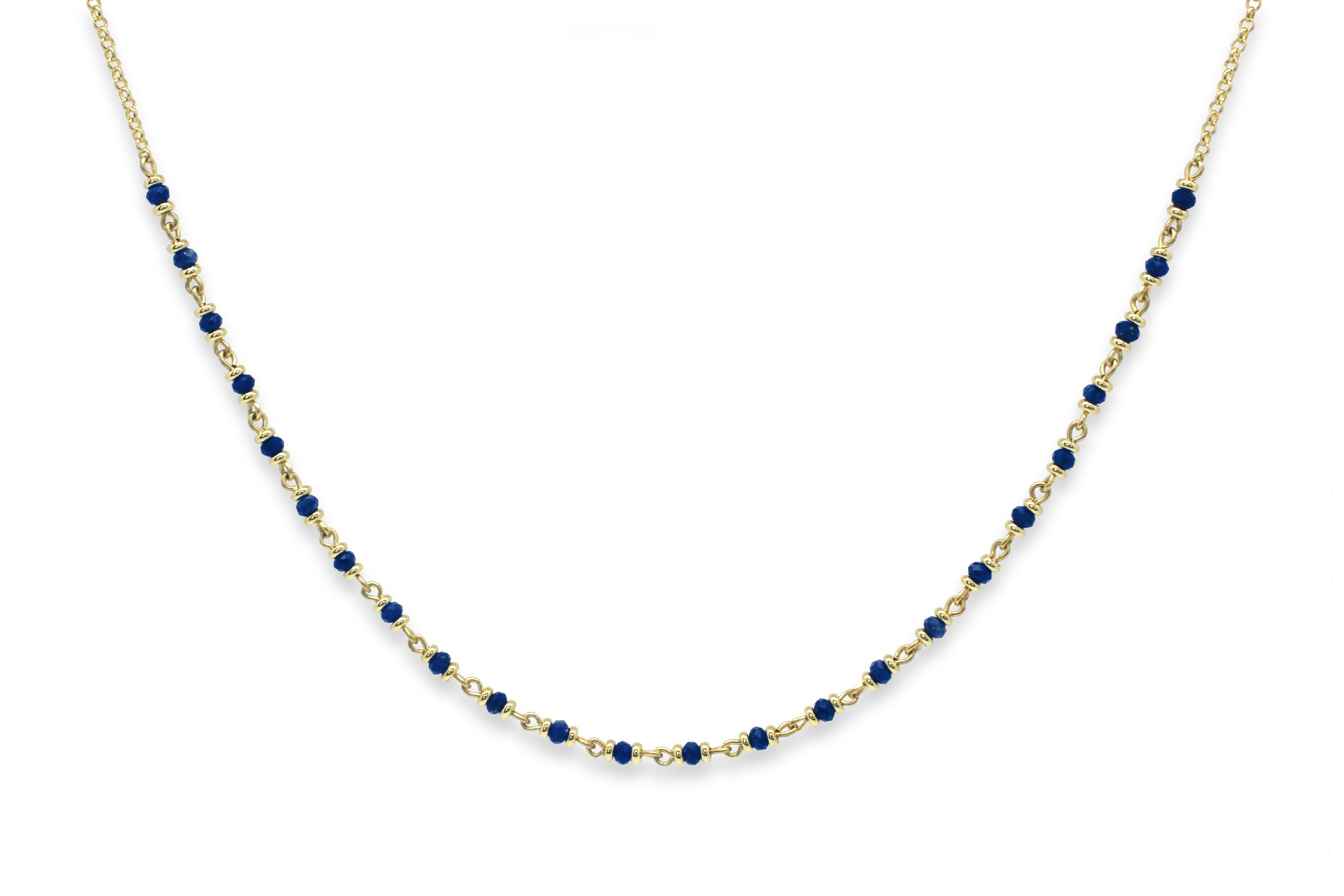 Panacea Lapis Gold Gemstone Necklace