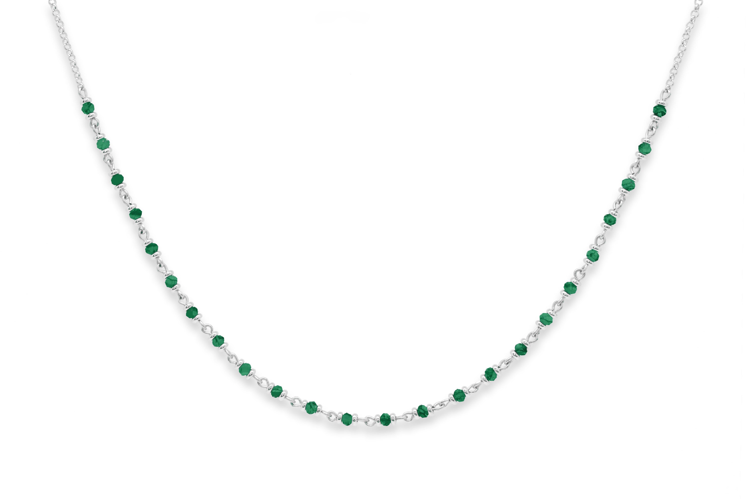 Panacea Malachite Silver Gemstone Necklace