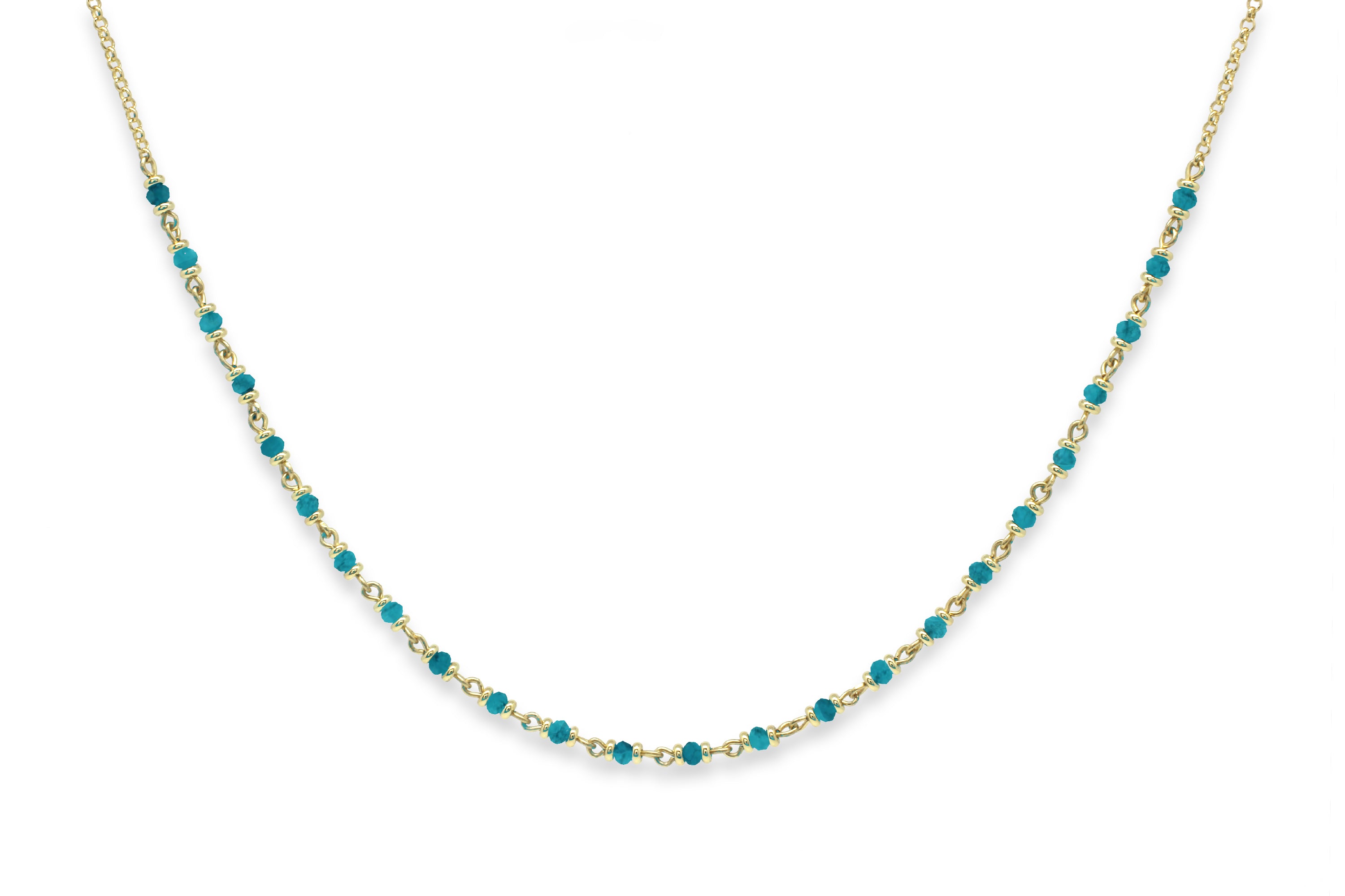 Panacea Turquoise  Gold Gemstone Necklace