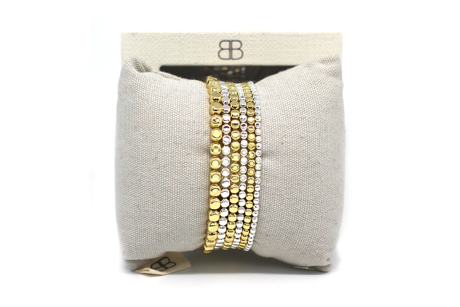 Sarajevo Gold and Silver 6 Layered Bracelet Stack